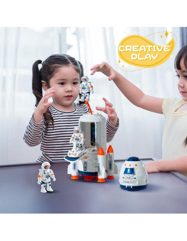 Juguete Cohete Espacial Wbzle con Astronauta y Efectos