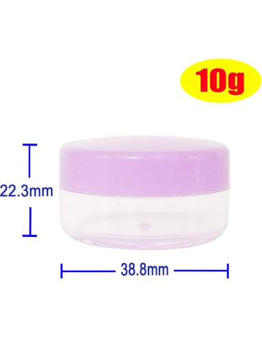 30 Tarros de Muestra 10ml Wopanxye con Tapas Moradas