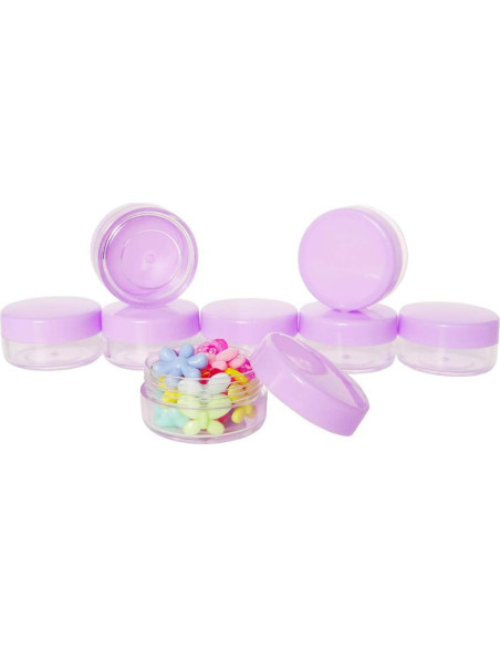 30 Tarros de Muestra 10ml Wopanxye con Tapas Moradas