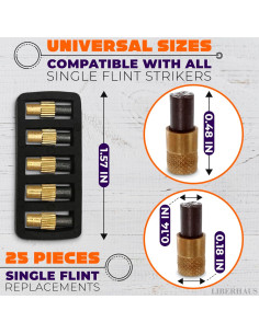 25 Piezas Chisperos de Piedra LIBERHAUS para Antorchas 2