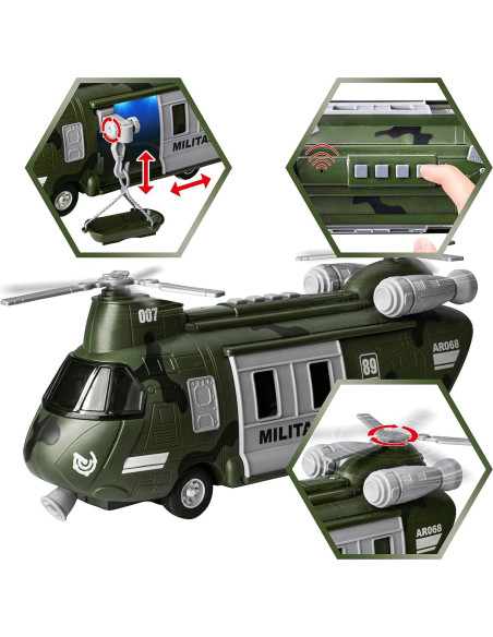 Conjunto de Juguetes Militares JOYIN Helicóptero y Soldados