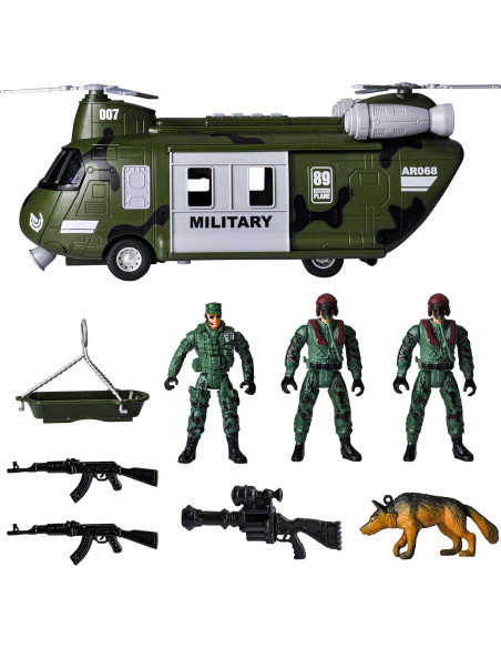 Conjunto de Juguetes Militares JOYIN Helicóptero y Soldados