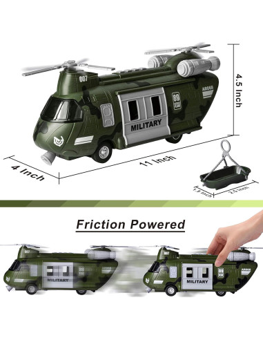 Conjunto de Juguetes Militares JOYIN Helicóptero y Soldados