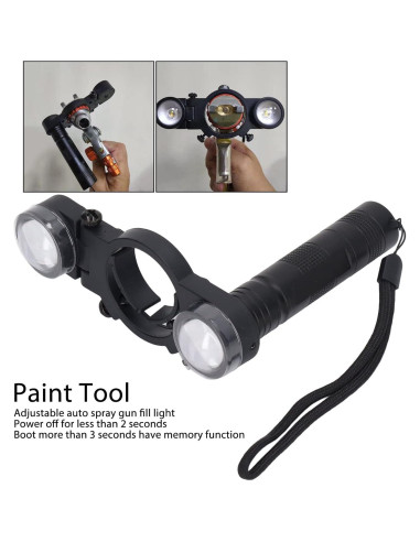Luz LED Ajustable para Pistola de Pintura Yosoo 3 Brillos