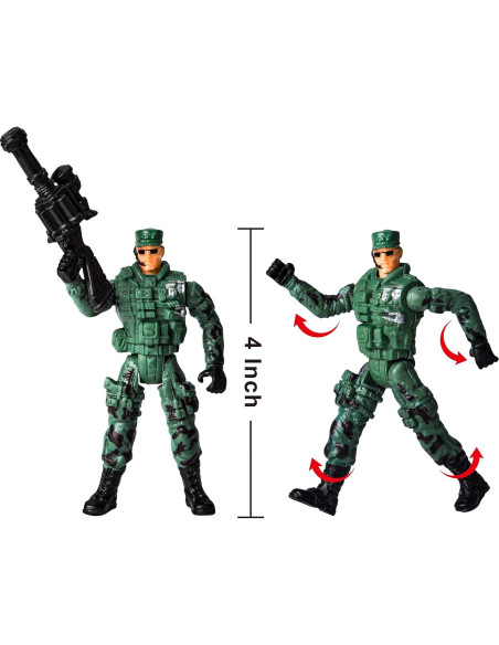 Conjunto de Juguetes Militares JOYIN Helicóptero y Soldados