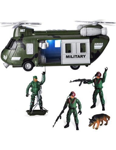 Conjunto de Juguetes Militares JOYIN Helicóptero y Soldados