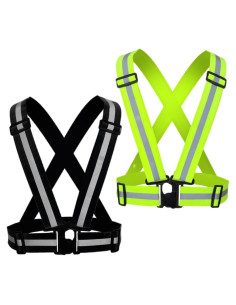 Arnés Reflectante YUNLOVXEE Ajustable Alta Visibilidad