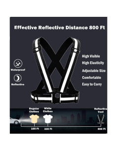 Arnés Reflectante YUNLOVXEE Ajustable Alta Visibilidad 2