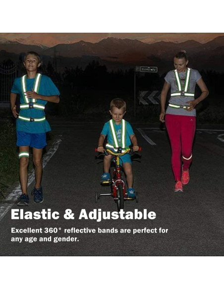 Arnés Reflectante YUNLOVXEE Ajustable Alta Visibilidad