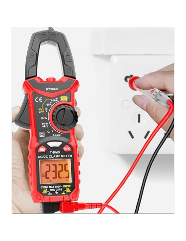 Medidor de Pinza Digital Intendvision HT206D AC/DC 6000 Cuentas