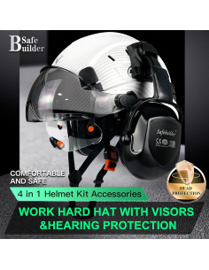 Casco de Seguridad SAFEBUILDER CR06X con Visera y Orejeras 2