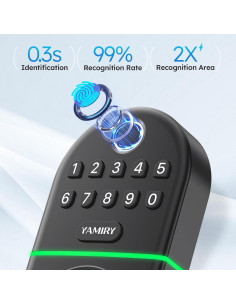 Cerradura Electrónica Biométrica Yamiry YR06 con Teclado 2