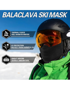 Máscara Balaclava Térmica Polar Unisex para Esquí y Motociclismo 2