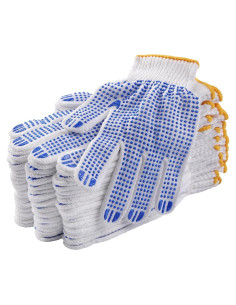 Guantes de Trabajo Antideslizantes 12 Pares Azul