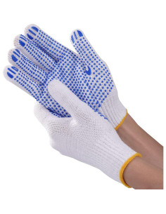 Guantes de Trabajo Antideslizantes 12 Pares Azul 2