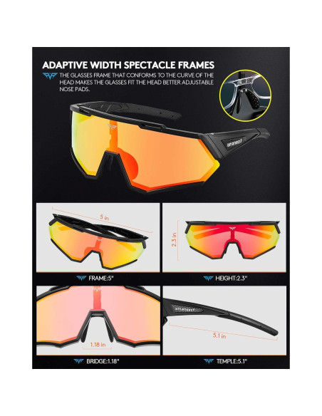 Gafas de sol AMANEEST 722 UV para ciclismo y deportes