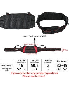 Cinturón de Trabajo Acolchado MELOTOUGH XXL Ajustable 2