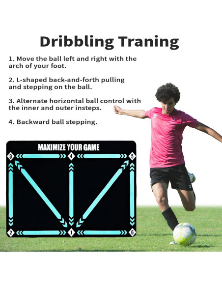 Alfombrilla de Entrenamiento de Fútbol Peneyon 90x60 cm Antideslizante