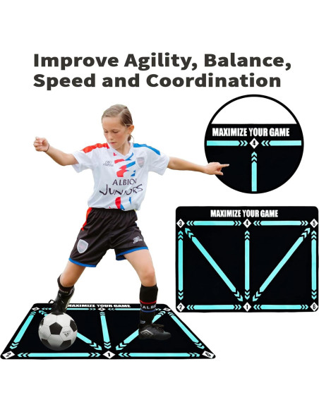 Alfombrilla de Entrenamiento de Fútbol Peneyon 90x60 cm Antideslizante