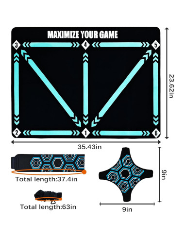 Alfombrilla de Entrenamiento de Fútbol Peneyon 90x60 cm Antideslizante