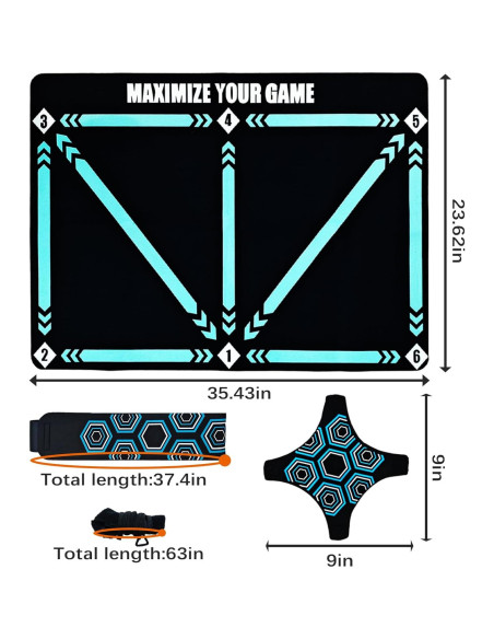 Alfombrilla de Entrenamiento de Fútbol Peneyon 90x60 cm Antideslizante