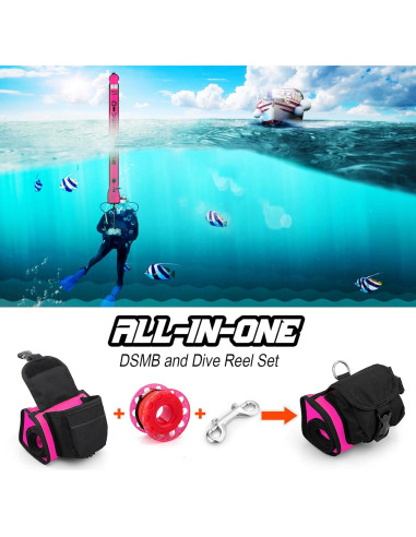 Boya SMB 5 pies Owekfifv con carrete de 30 m y clip