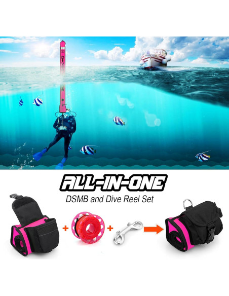 Boya SMB 5 pies Owekfifv con carrete de 30 m y clip