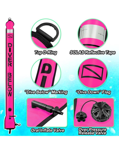 Boya SMB 5 pies Owekfifv con carrete de 30 m y clip