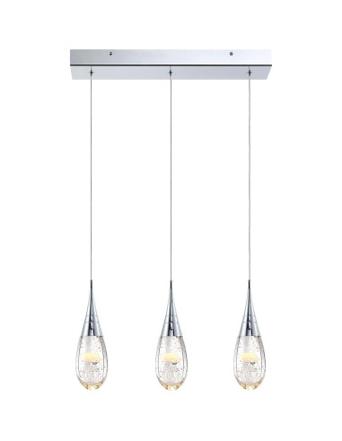 JoollySun Lámpara Colgante Cristal 3 Luces Moderna