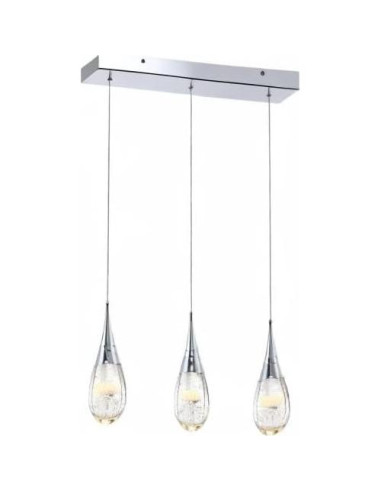 JoollySun Lámpara Colgante Cristal 3 Luces Moderna