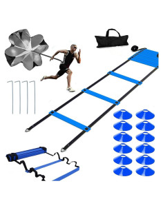 Escalera de Agilidad XINXIANG 6,10 m + Paracaídas y Conos