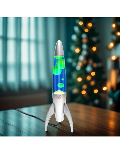 Lámpara Líquida GANBIPU 36.83 cm Cera Azul y Amarilla