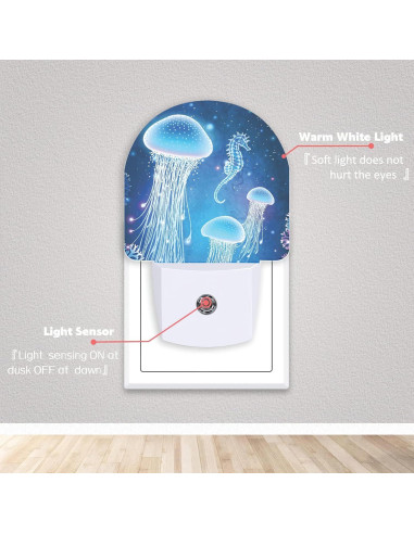 Luz Nocturna LED Axxitude Medusa Brillante Mágica 0.5W