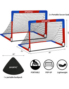 Paquete de 2 Redes de Fútbol SPORTIC SPSN001 1,22m x 0,91m 2