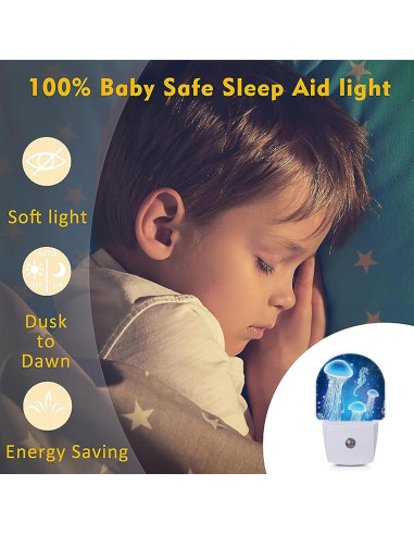 Luz Nocturna LED Axxitude Medusa Brillante Mágica 0.5W