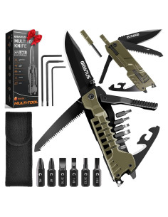 Cuchillo Multiherramienta GIRIAITUS 17 en 1 Gris Desierto