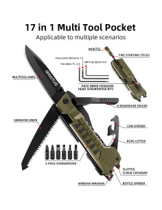 Cuchillo Multiherramienta GIRIAITUS 17 en 1 Gris Desierto 2
