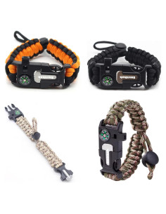 Pulsera de Supervivencia Smithok R10 - 4 en 1 Multicolor