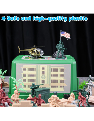 Conjunto de Soldados Militares 3 Nutrias 115 Piezas