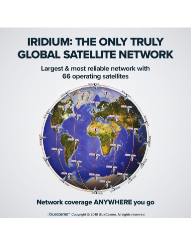 Teléfono Satelital Iridium 9555 BlueCosmo - Global, SMS, 0.25 kg