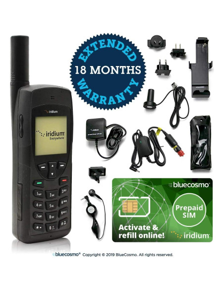 Teléfono Satelital Iridium 9555 BlueCosmo - Global, SMS, 0.25 kg