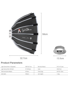 Softbox Aputure Light Dome Mini III 60 cm Montaje Bowens 2