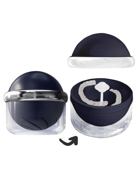 Estuche AARAINBOW para Limpieza de Dentaduras Azul 9.14 cm