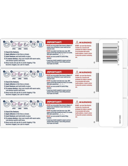 Crema Adhesiva para Dentaduras Fixodent Professional 3 Paquetes