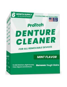 Pro Tech Limpiador de Dentaduras - 22 Paquetes Menta