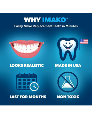 Imako Diente Temporal Plástico Color Natural - Ajuste Rápido