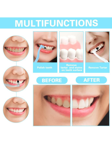 Kit de Limpieza Dental Sibba 8 Piezas Removedores de Manchas