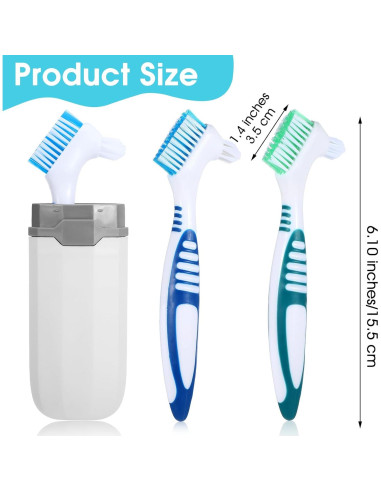 Juego de 2 Cepillos de Limpieza de Dentaduras YUXIANLB