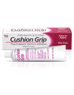 Adhesivo para Prótesis Dentales Cushion Grip 28.35 g - Sin Pegamento