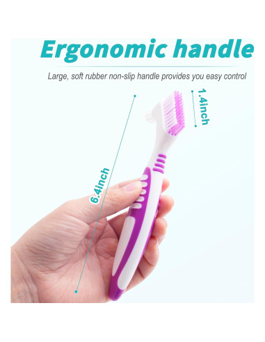 Juego de 6 Cepillos para Dentaduras TaShow DENTURE BRUSH-1